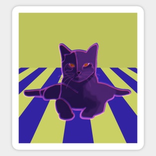 Glitchy cat Sticker